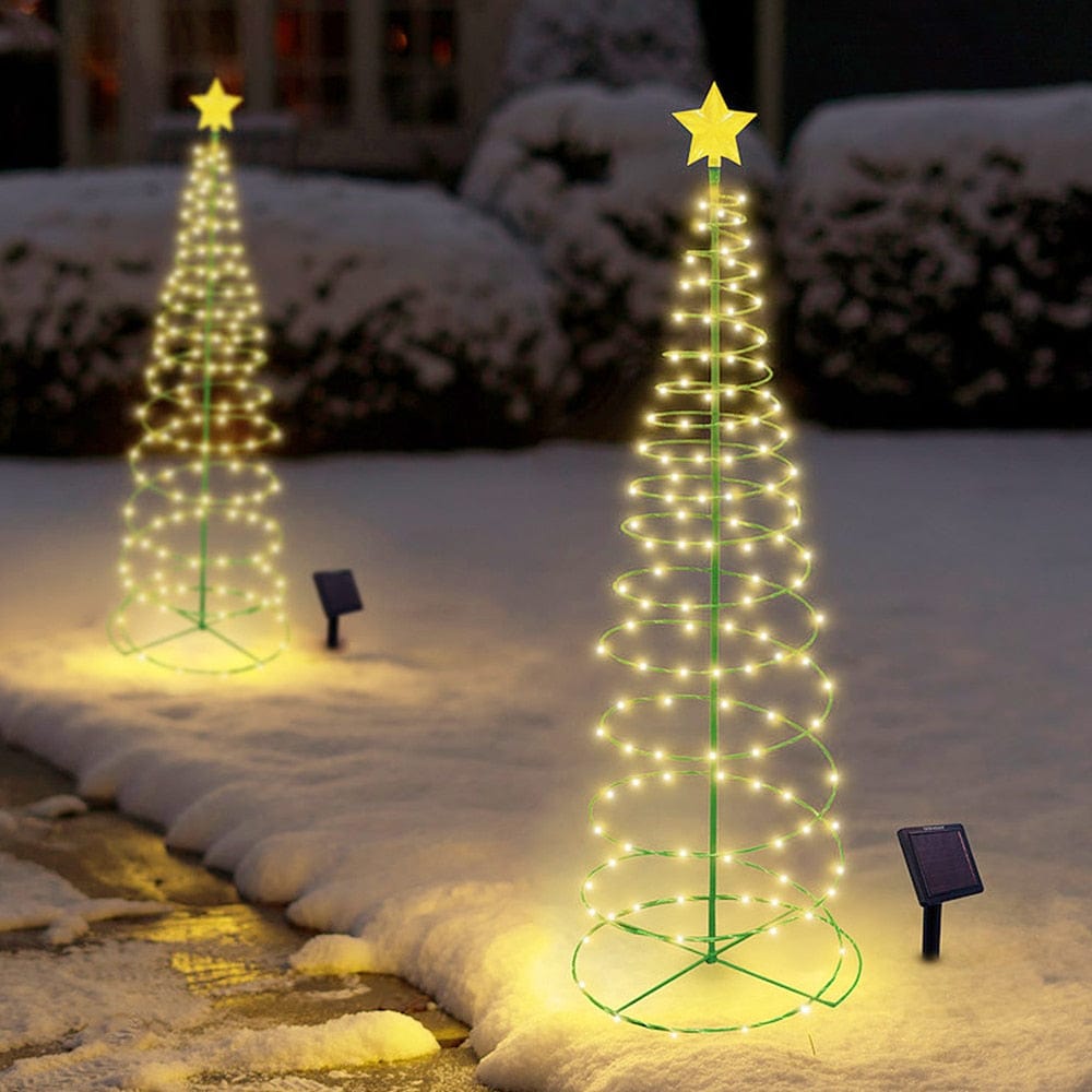 TwinkleCrest | Solar LED Christmas Decoration – Elegant & Eco-Friendly