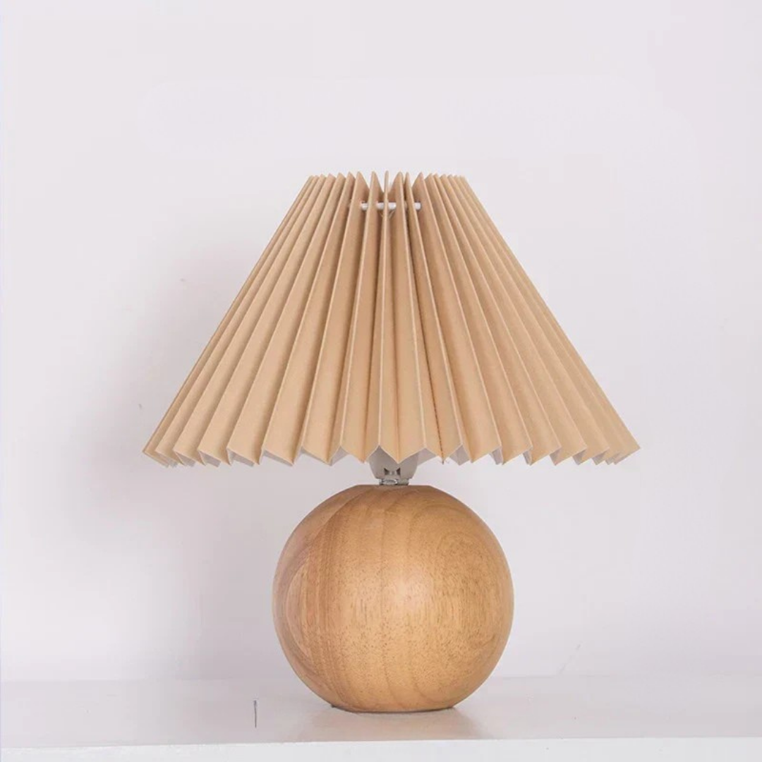 GlowHeritage | Vintage Table Lamp – Pleated Shade & Warm Atmosphere