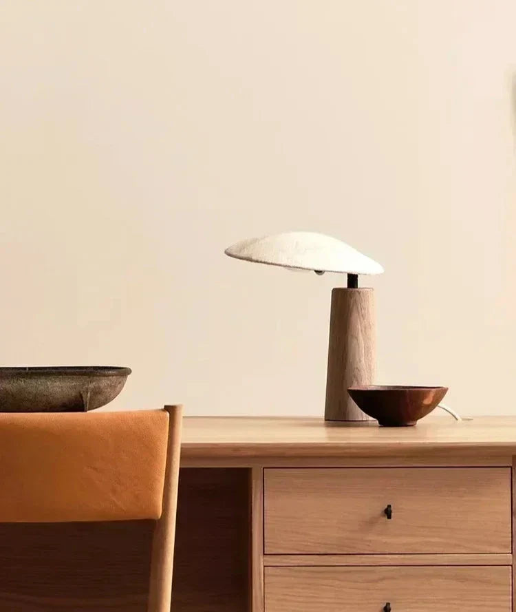ZenGlow | LED Table Lamp – Wabi-Sabi Design and Soothing Light