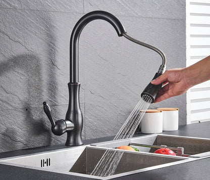 AquaStream | Kitchen Tap – Flexible Pull-Out Spout for Easy Use Kitchen Sink Faucets Decoluxe.co.uk