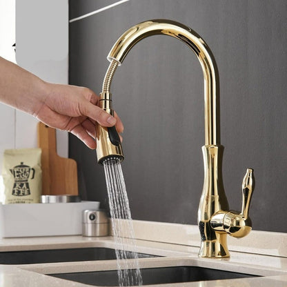 AquaStream | Kitchen Tap – Flexible Pull-Out Spout for Easy Use Kitchen Sink Faucets Decoluxe.co.uk