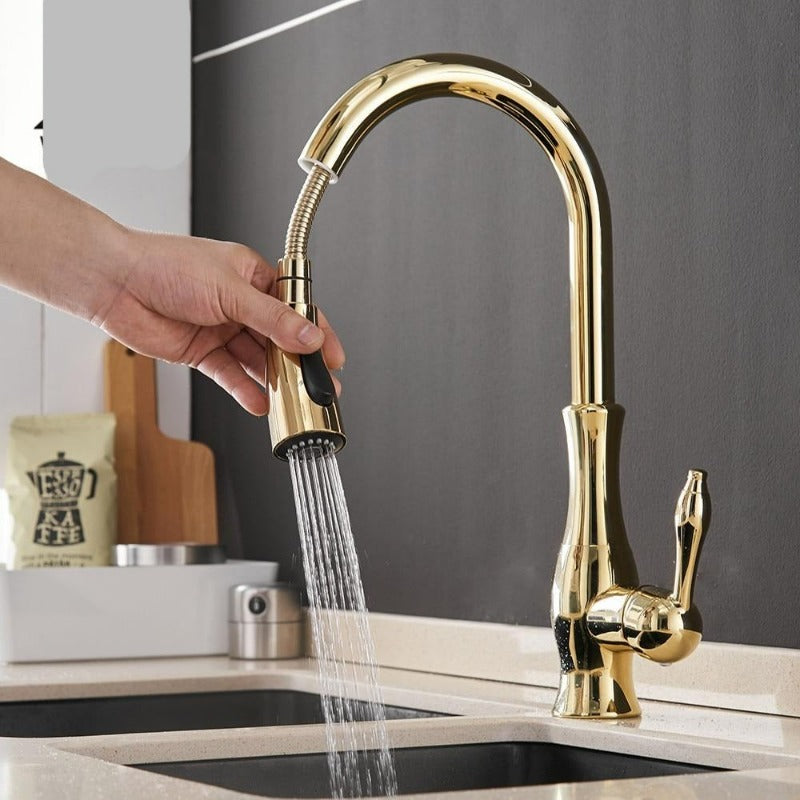AquaStream | Kitchen Tap – Flexible Pull-Out Spout for Easy Use Kitchen Sink Faucets Decoluxe.co.uk