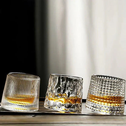AromaGlide | Whiskey Glass – Textured Swirl Motion Wine Glasses Decoluxe.co.uk