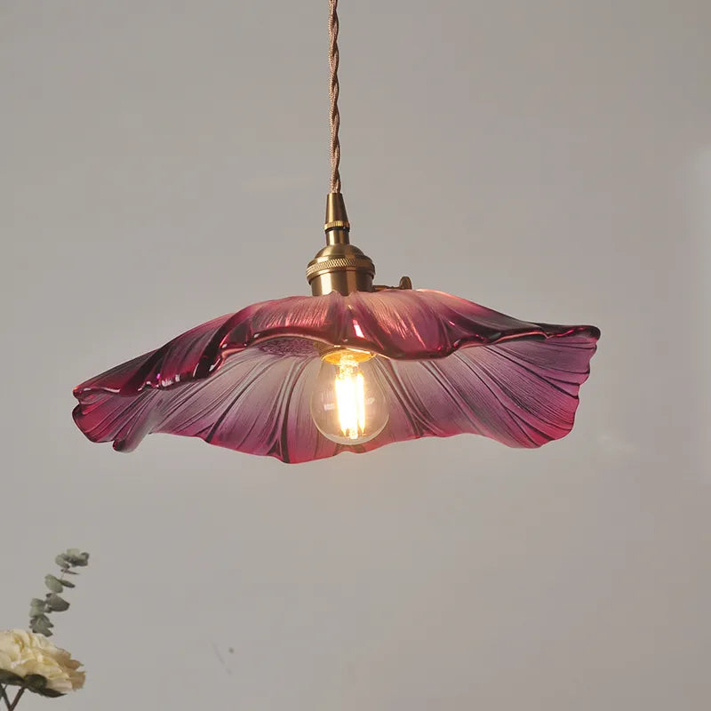 BloomGlow | Floral Ceiling Lamp – Nature-Inspired Design & Soft Light Purple Ceiling Light Fixtures Decoluxe.co.uk