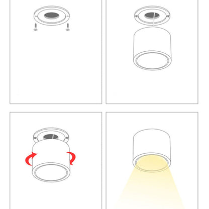 BrightAxis | Aluminium LED Downlights – Precise Tilt Adjustment up to 30° Ceiling Light Fixtures Decoluxe.co.uk