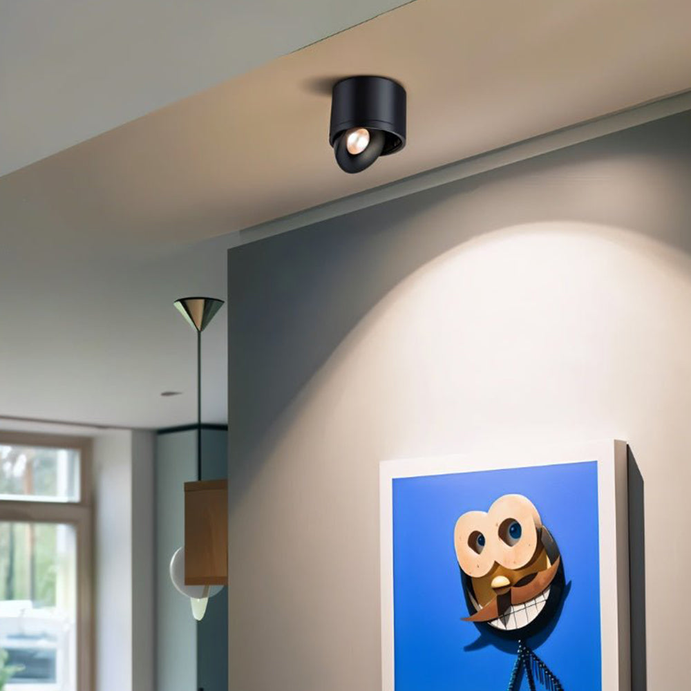 BrightAxis | Aluminium LED Downlights – Precise Tilt Adjustment up to 30° Black Ceiling Light Fixtures Decoluxe.co.uk