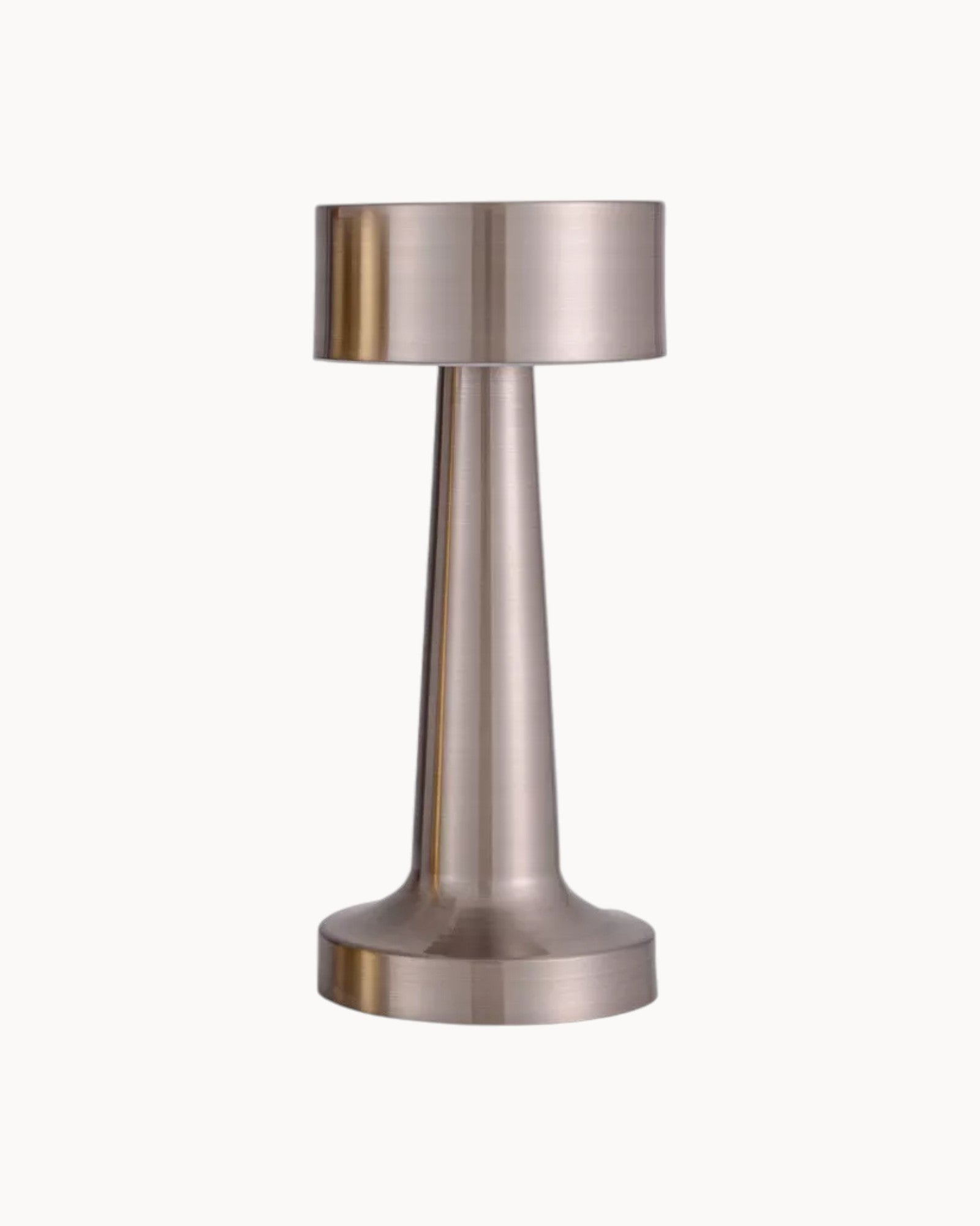 BrightNest | LED Table Lamp – Dimmable Rechargeable Lighting Silver 3.5" × 3.5" × 8.2" (9 × 9 × 21 cm) Decoluxe.co.uk
