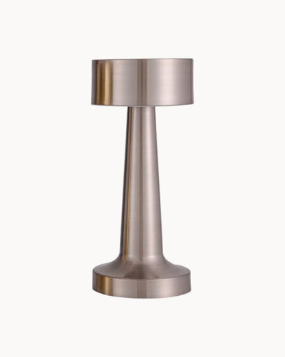 BrightNest | LED Table Lamp – Dimmable Rechargeable Lighting Silver 3.5" × 3.5" × 8.2" (9 × 9 × 21 cm) Decoluxe.co.uk