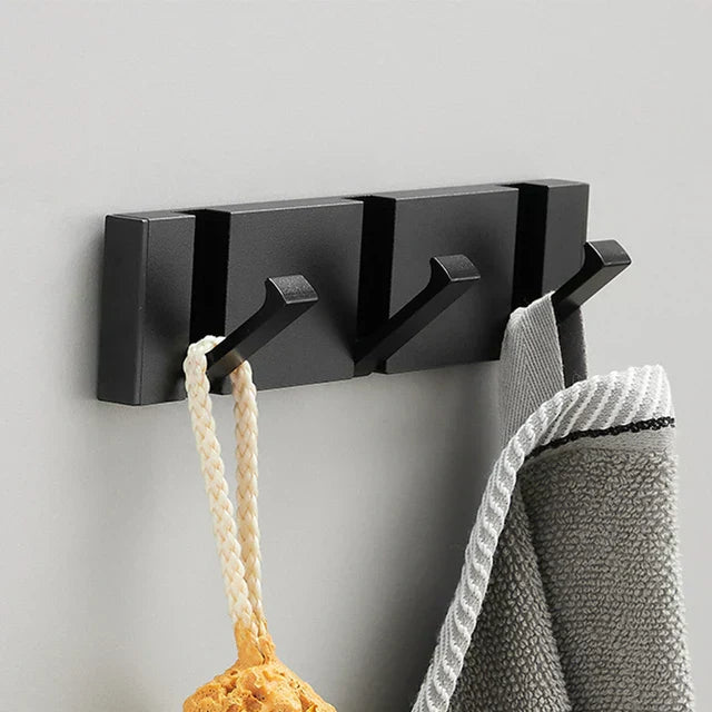 CleanLine | Wall Hook – Luxury Foldable Functionality Black 3 Hooks Utility Hooks Decoluxe.co.uk