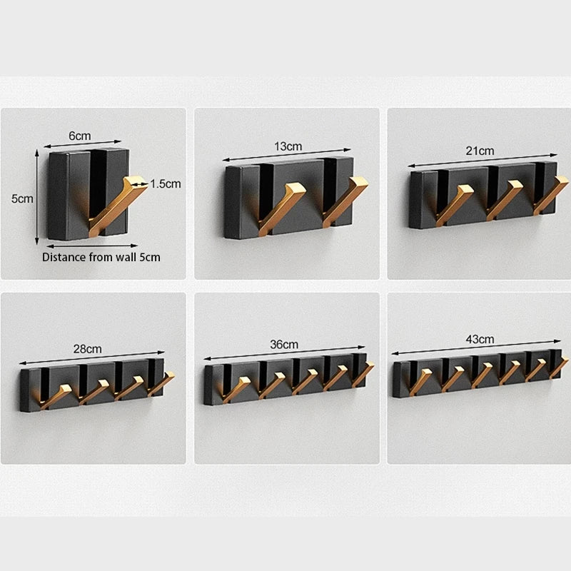 CleanLine | Wall Hook – Luxury Foldable Functionality 6 Hooks Utility Hooks Decoluxe.co.uk