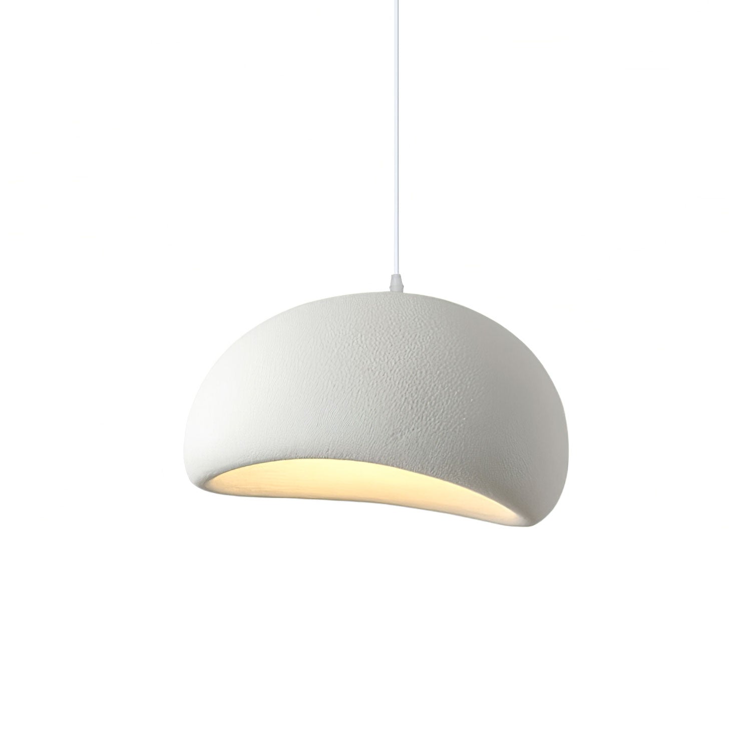 CloudLoom | Pendant Light – Dreamy Cloud-Inspired Ambiance Diameter 15.7 in x 9 in (40 x 23 cm) White & White Hanging Wire Decoluxe.co.uk
