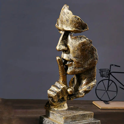 EchoArt | Abstract Statue – Retro Elegance & Unique Design 13.39 in × 4.72 in × 4.72 in (34 cm × 12 cm × 12 cm) Decoluxe.co.uk