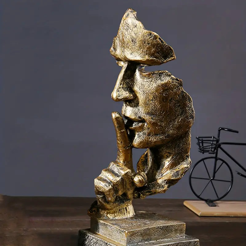 EchoArt | Abstract Statue – Retro Elegance & Unique Design 13.39 in × 4.72 in × 4.72 in (34 cm × 12 cm × 12 cm) Decoluxe.co.uk
