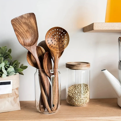 EcoSavor | Wooden Utensil Set – Stylish Sustainable Cooking Decoluxe.co.uk