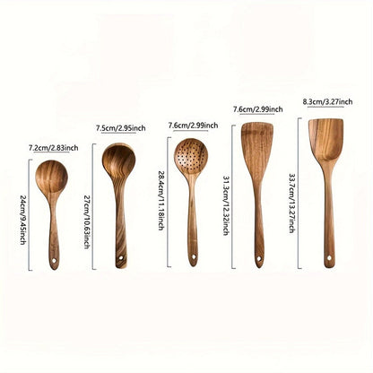 EcoSavor | Wooden Utensil Set – Stylish Sustainable Cooking Decoluxe.co.uk