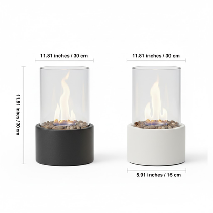 FlameAura | Bioethanol Table Fireplace – Smoke-Free Flame & Modern Design Table Lamps Decoluxe.co.uk