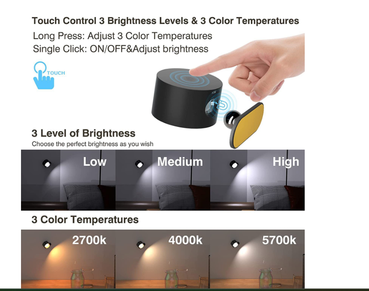 Flexilight | Cordless Magnetic Wall Light Wall Light Fixtures Decoluxe.co.uk