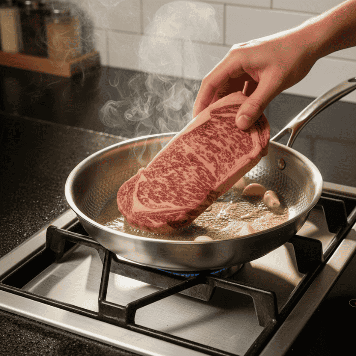 PureSear | Stainless Steel Frying Pan – Professional Natural Searing