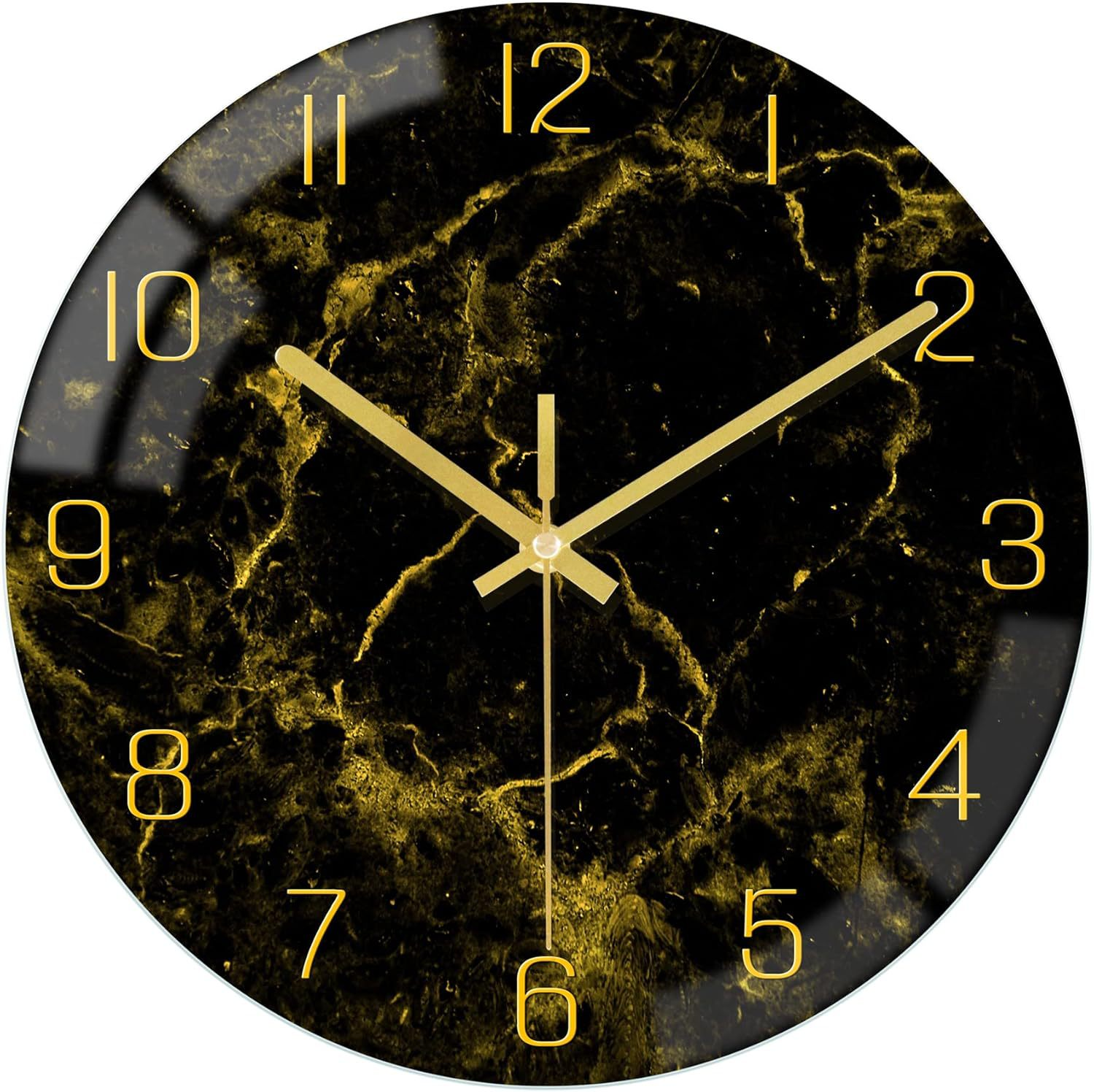 GlassAura | Modern Wall Clock – Art Inspired Decoration for Homes Style A 12 inches Decoluxe.co.uk