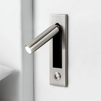 HaloEdge | Wall Sconce – Space-Saving Adjustable Bedside Lamp Chrome Dia 1.9 inch x 7 inch cylinder (5cm x H 17.8cm) Wall Light Fixtures Decoluxe.co.uk