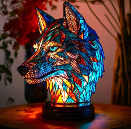 LumiArte | Artistic LED Lamp – Timeless Elegance & Modern Design Wolf Head 4.72 x 2.8 x 5.9 inches (12cm × 7cm × 15cm) Table Lamps Decoluxe.co.uk