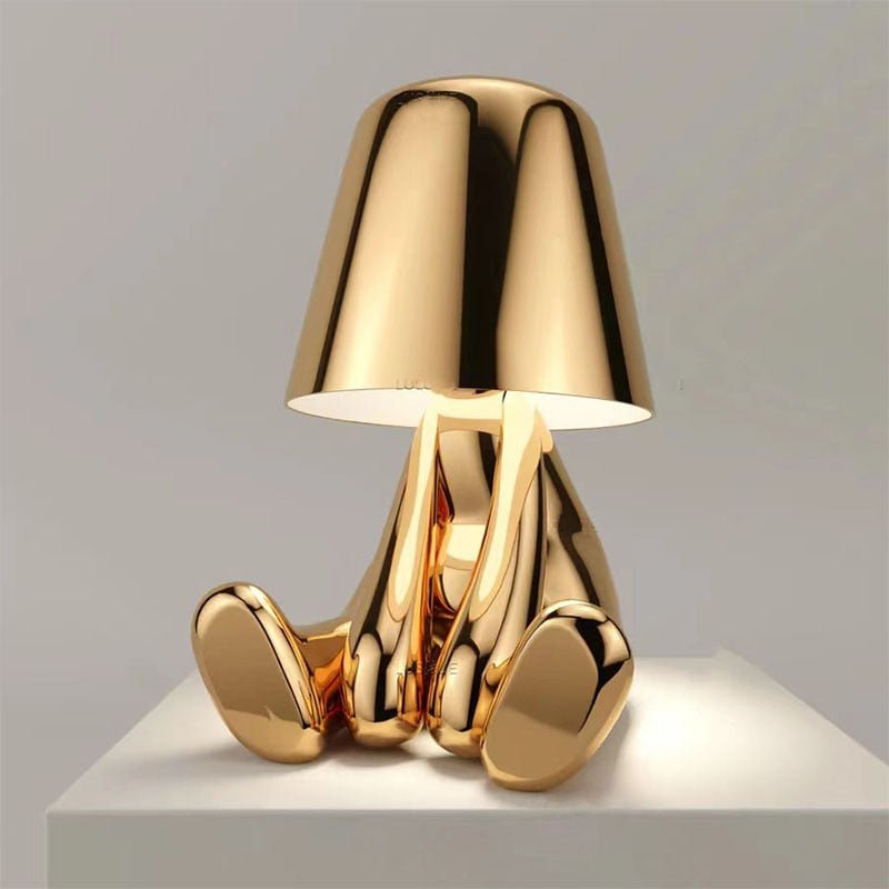 LumiHaven | LED Table Lamp – Customisable Modern Lighting Gold Relaxing 9.8 × 5.9 × 17.7 in (25 × 15 × 45 cm) Decoluxe.co.uk