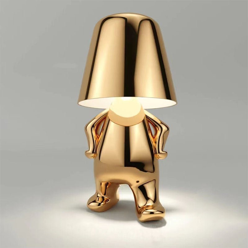 LumiHaven | LED Table Lamp – Customisable Modern Lighting Gold Walking 9.8 × 5.9 × 17.7 in (25 × 15 × 45 cm) Decoluxe.co.uk