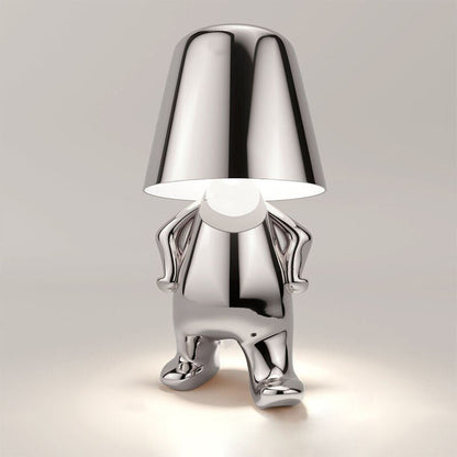 LumiHaven | LED Table Lamp – Customisable Modern Lighting Silver Walking 9.8 × 5.9 × 17.7 in (25 × 15 × 45 cm) Decoluxe.co.uk