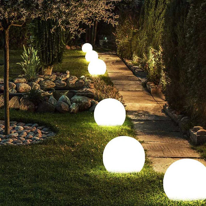 LuminAura | Spherical LED Garden Light – 16-Colour Ambient Glow Landscape Pathway Lighting Decoluxe.co.uk