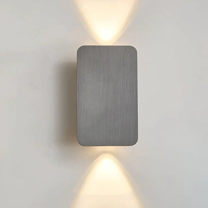 LustraBeam | LED Wall Light – Up & Down Minimalist Glow Grey 4.72 in × 7.87 in (12 cm × 20 cm) Decoluxe.co.uk