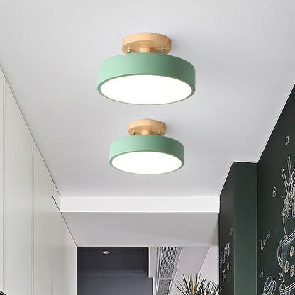 NordicAura | Wooden Ceiling Lamp – Energy-Saving Integrated LED Green Ceiling Light Fixtures Decoluxe.co.uk