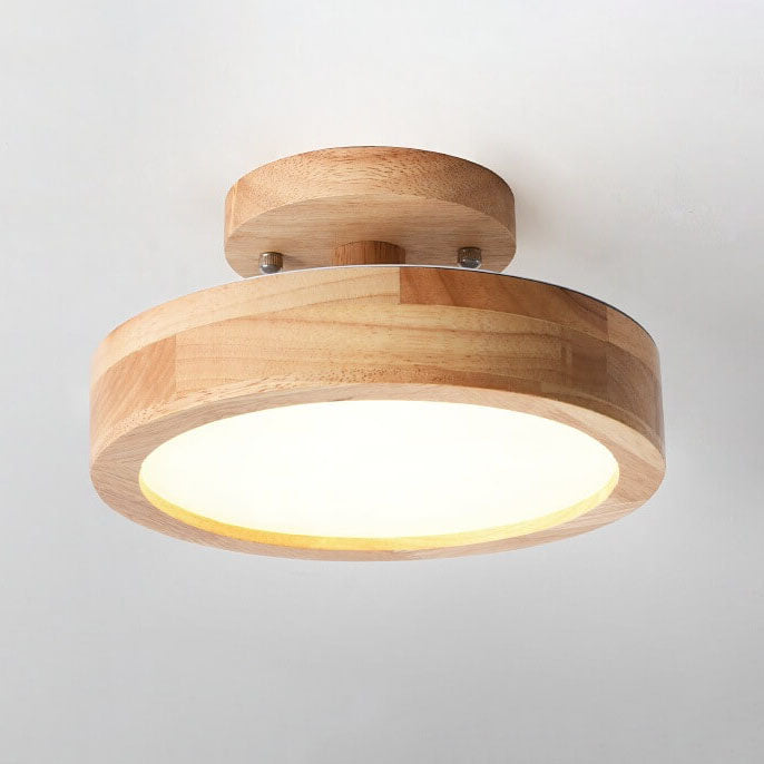 NordicAura | Wooden Ceiling Lamp – Energy-Saving Integrated LED Original Wood Colour Medium Ceiling Light Fixtures Decoluxe.co.uk
