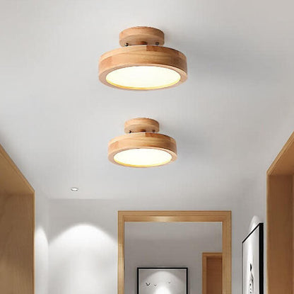 NordicAura | Wooden Ceiling Lamp – Energy-Saving Integrated LED Original Wood Colour Ceiling Light Fixtures Decoluxe.co.uk