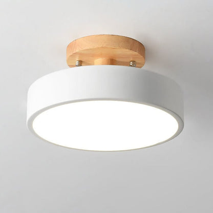 NordicAura | Wooden Ceiling Lamp – Energy-Saving Integrated LED White Medium Ceiling Light Fixtures Decoluxe.co.uk