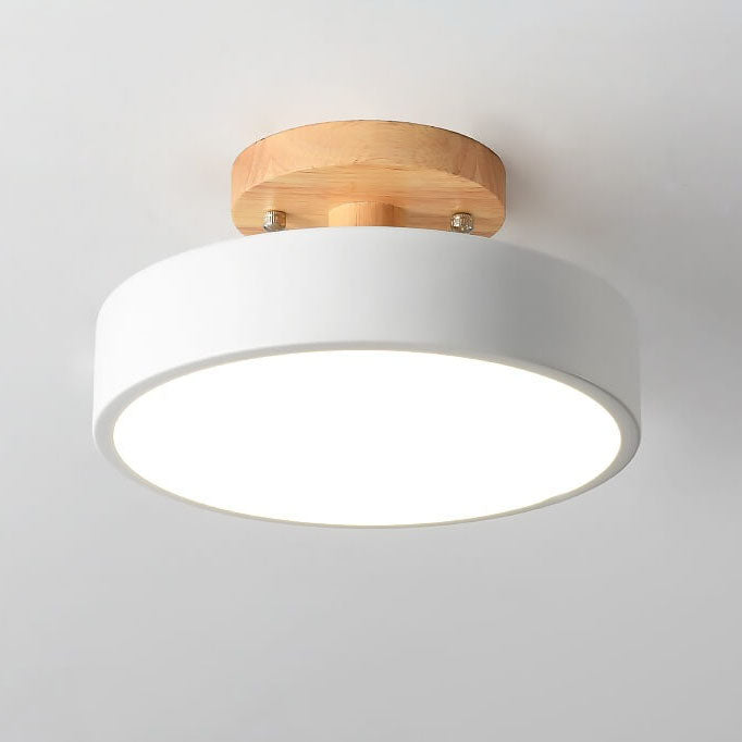 NordicAura | Wooden Ceiling Lamp – Energy-Saving Integrated LED White Medium Ceiling Light Fixtures Decoluxe.co.uk