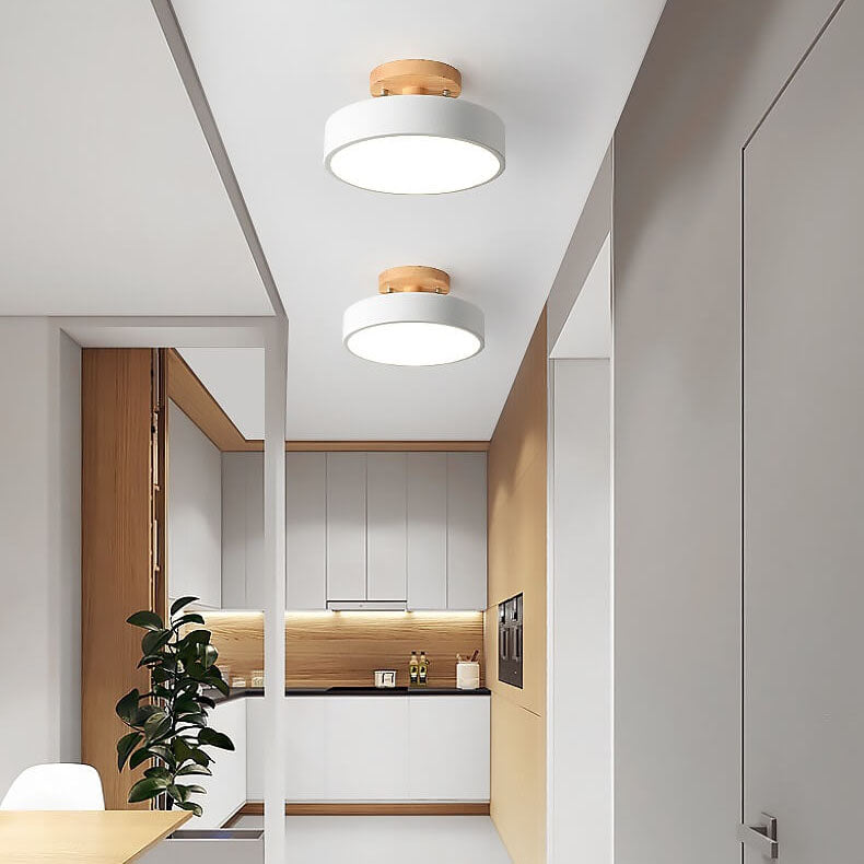 NordicAura | Wooden Ceiling Lamp – Energy-Saving Integrated LED White Ceiling Light Fixtures Decoluxe.co.uk