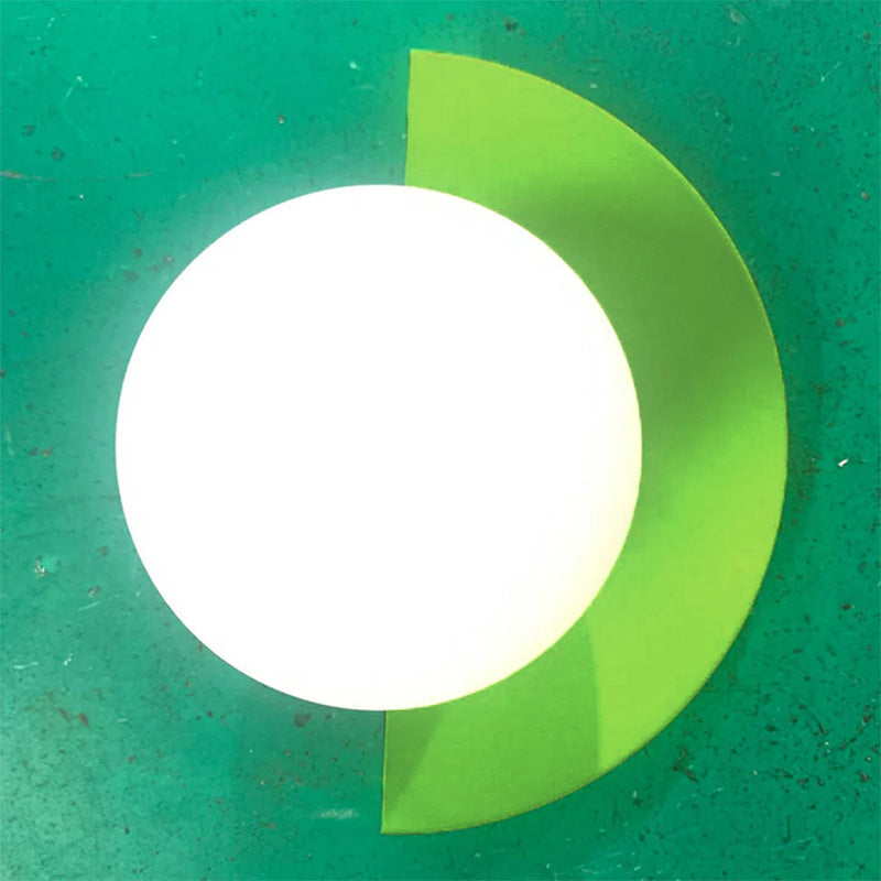 OrbitaLux | Modern Wall Sconce – Vibrant LED Bedroom Light Green Decoluxe.co.uk