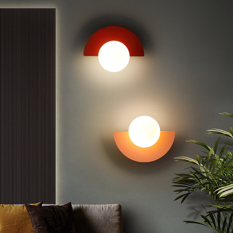 OrbitaLux | Modern Wall Sconce – Vibrant LED Bedroom Light Red Wall Light Fixtures Decoluxe.co.uk