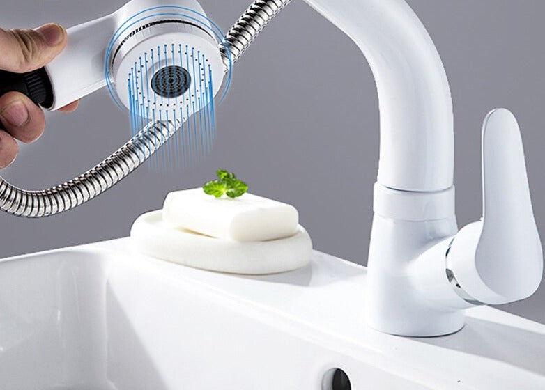 PureFlow | Bathroom Mixer Tap – Flexible Spout & Quick Setup Bathroom Sink Faucets Decoluxe.co.uk