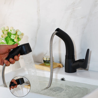 PureFlow | Bathroom Mixer Tap – Flexible Spout & Quick Setup Black Bathroom Sink Faucets Decoluxe.co.uk