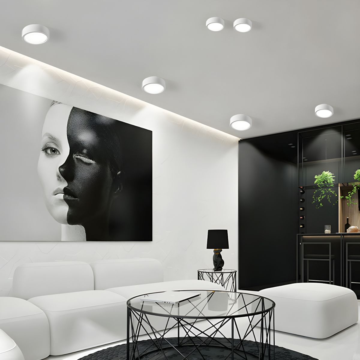 PureNord | Ceiling Light – Simple Contemporary Ceiling Design White Ceiling Light Fixtures Decoluxe.co.uk