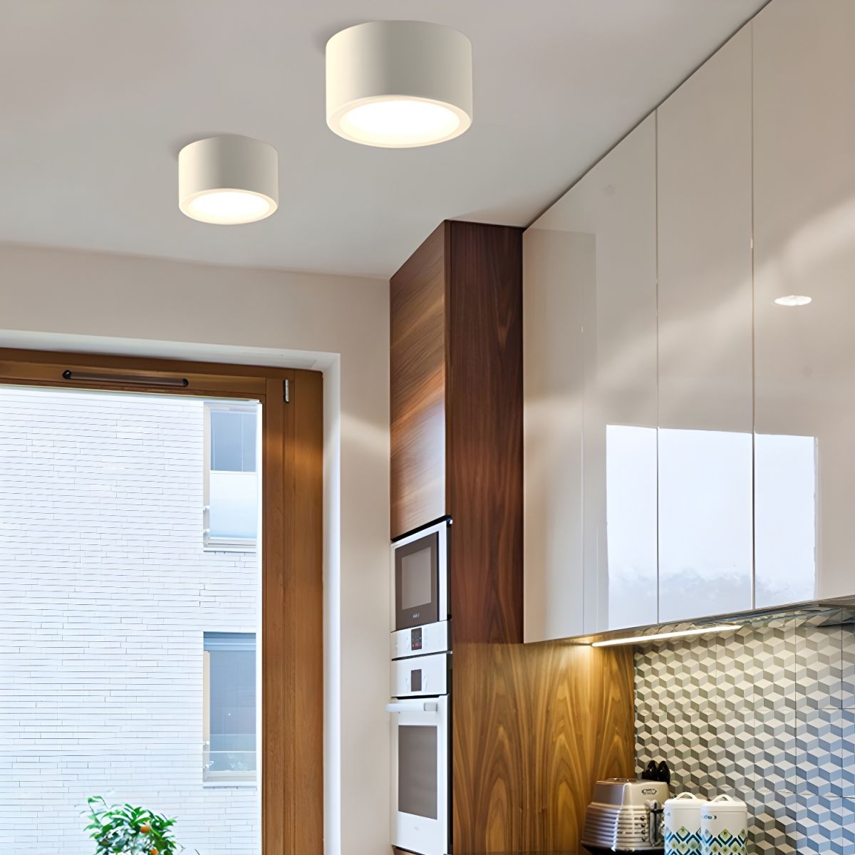 PureNord | Ceiling Light – Simple Contemporary Ceiling Design White 7W (D10cm × H7cm) Ceiling Light Fixtures Decoluxe.co.uk
