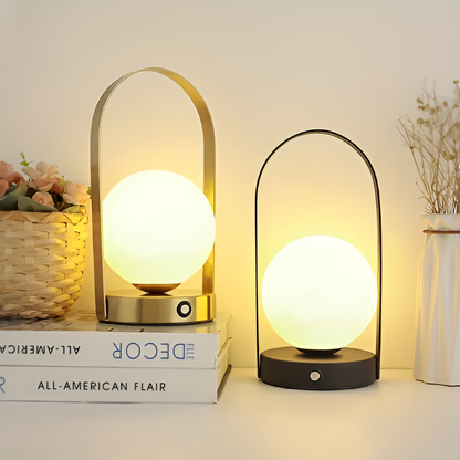 SphereLuxe | Table Lamp – Wireless Rechargeable Touch Control Decoluxe.co.uk