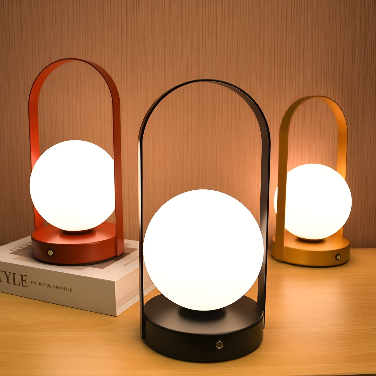 SphereLuxe | Table Lamp – Wireless Rechargeable Touch Control 4.72in × 9.84 in (12 cm x 25 cm) Table Lamps Decoluxe.co.uk