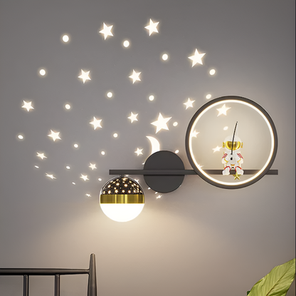 StarGlow | LED Wall Lamp – Constellation Projection for Kids Black Astronaut 15.75 × 5.91 in (40 × 15 cm) Decoluxe.co.uk