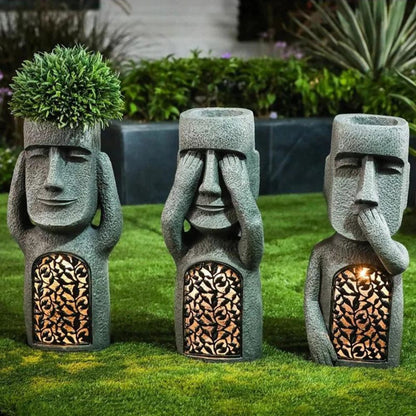 StoneGlow | Solar Garden Statue – Artistic Lighting with Cultural Charm Landscape Pathway Lighting Decoluxe.co.uk