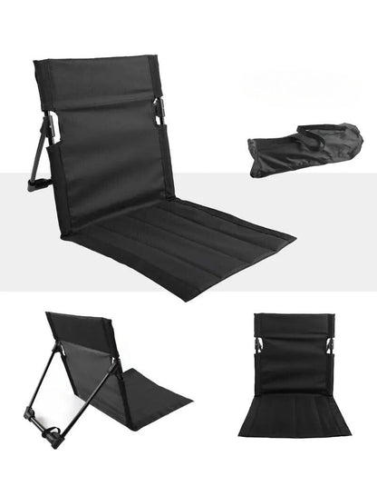 TrailRest | Folding Camping Chair – Ergonomic & Portable Comfort Black 15.55 × 26.77 × 15.35 in (39.5 × 68 × 39 cm) Decoluxe.co.uk