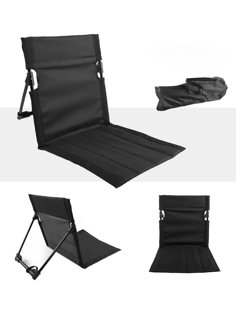 TrailRest | Folding Camping Chair – Ergonomic & Portable Comfort Black 15.55 × 26.77 × 15.35 in (39.5 × 68 × 39 cm) Decoluxe.co.uk