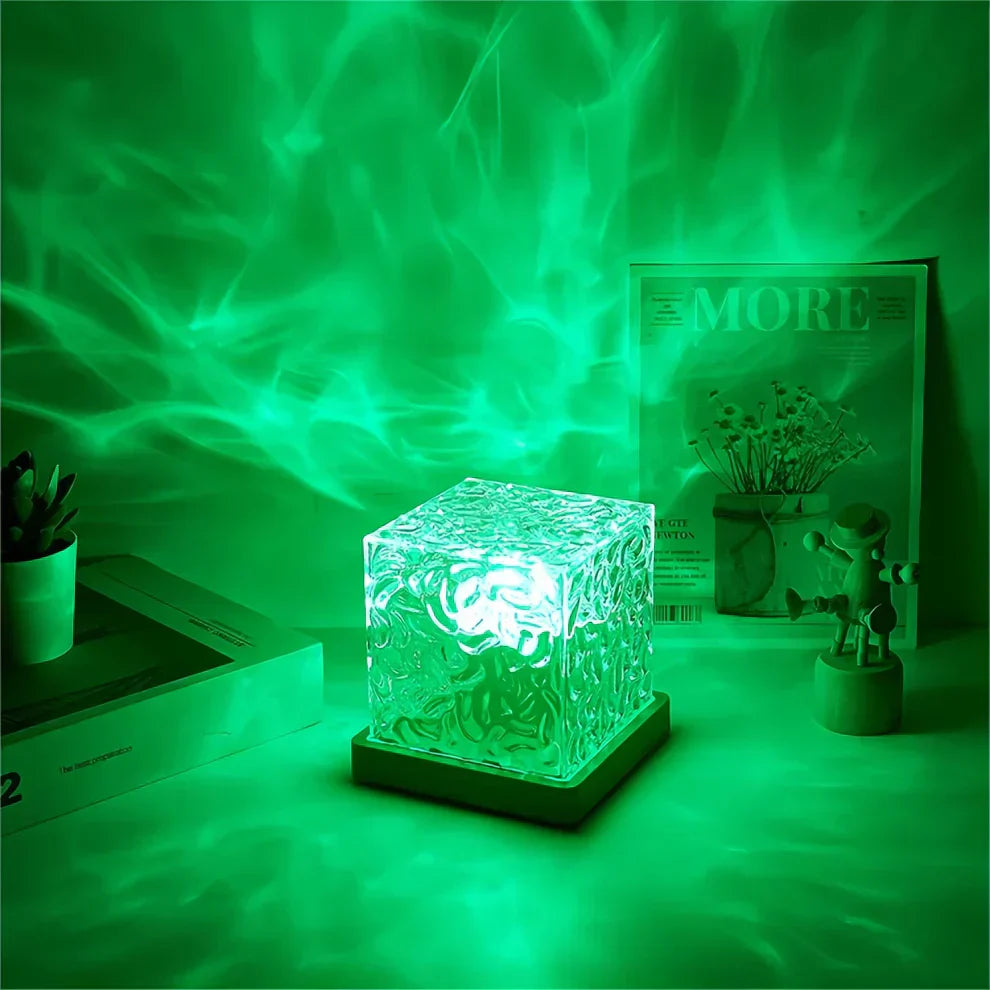 WaveGlow | LED Night Projector – Water Effects & Relaxing Ambience Table Lamps Decoluxe.co.uk