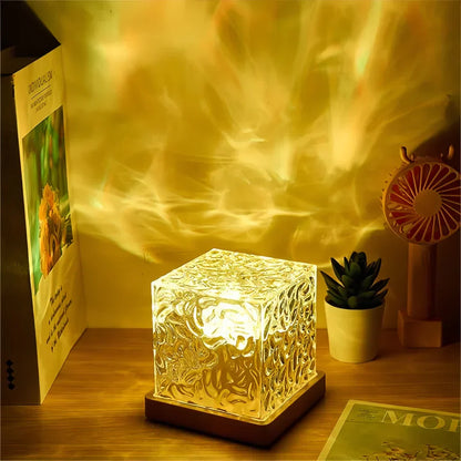 WaveGlow | LED Night Projector – Water Effects & Relaxing Ambience Table Lamps Decoluxe.co.uk
